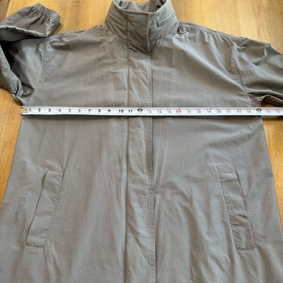 EILEEN FISHER Cotton Nylon Hooded Jacket Medium Gray‎ Weather Resistant - Picture 3 of 13